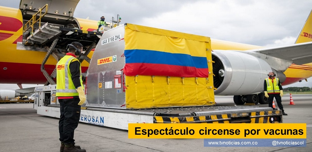 Neiva Huila Colombia www.tvnoticias.com.co La remisión de un muestrario de las vacunas para Colombia remitidas por uno de los laboratorios con el que concretó la compra el gobierno Nacional, después de mil y un trámite burocrático, fue convertido en todo un espectáculo jamás imaginado. Fue ocasión para que asesores de imagen del Primer Mandatario Colombiano, la utilizaran para desviar la atención que generaban otros hechos de relevancia como: la presentación de una reforma tributaria, el incremento al valor de los peajes, las inconformidades del gremio de camineros, el incremento del asesinato de líderes sociales, el viaje “oficial” del Fiscal al Ecuador, la lentitud gubernamental para recuperar a Providencia y Santa Catalina Espectáculo circense por vacunas Iván Duque
