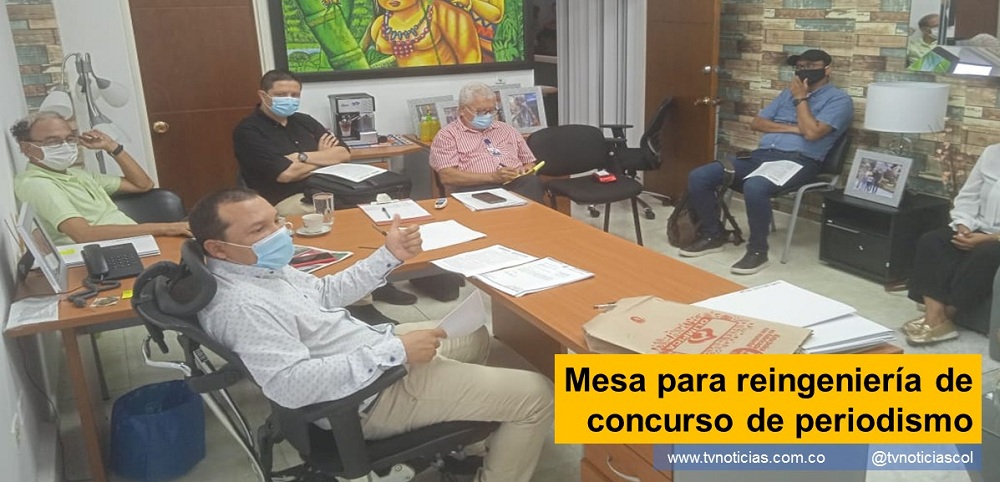 La primera reunión para concertar reingeniería, al concurso municipal de periodismo Reynaldo Matiz Trujillo, se cumplió desde las 3.30 p.m. del jueves 18 de febrero, tal como se concertó en reunión efectuada semanas antes de la entrega del premio versión 2021, convocada por el Señor Presidente del concejo de Neiva y adelantada en su despacho Neiva Huila Colombia www.tvnoticias.com.co CORPEHUILA trabajo periodistas mesa concurso Concejo de Neiva