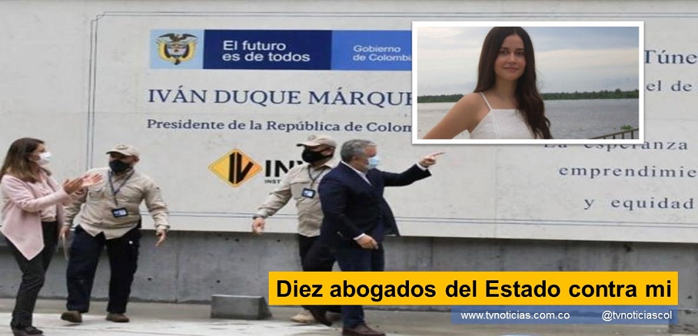 Por Hernán Sáenz Prieto (Tomado de El Unicornio) En septiembre del año pasado se supo que la hermosa y perspicaz barranquillera Marla Gutiérrez Alfonso fue la abogada que elaboró una acción de incumplimiento contra el Gobierno por ubicar una placa enorme con el nombre de Iván Duque en el recién inaugurado Túnel de la Línea que une al Quindío con el Tolima Grande. El decreto que habla de este tipo de instalaciones conmemorativas en obras públicas, dice así: “Prohíbese la colocación de placas o leyendas o la erección de monumentos destinados a recordar la participación de los funcionarios en ejercicio, en la construcción de obras públicas, a menos que así lo disponga una ley del Congreso”. Dos meses después, el Tribunal Administrativo del Atlántico le ordenó al Gobierno (representado en el Ministerio de Transporte) retirar en un plazo de 30 días la enorme placa instalada en la entrada del Túnel de La Línea. El Unicornio conversó con Marla Gutiérrez Diez abogados del Estado contra mi - www.tvnoticias.com.co Neiva Huila Colombia