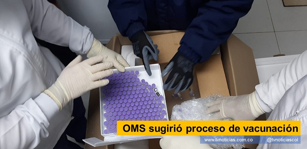 El Gobierno Colombiano acogió las recomendaciones para organizar el proceso de vacunación, que presentó La Organización Mundial de la Salud - OMS - luego de conocer la inminente entrega de biológicos descubiertos y elaborados por investigadores de varios laboratorios en distintos países. El delineamiento y estructura para distribuir y aplicar las dosis, fueron sugeridas por el organismo internacional, y desde luego que Colombia las acogió, toda vez que fue uno de los últimos en concretar la compra de los biológicos a los laboratorios que los procesaron. Neiva Huila Colombia www.tvnoticias.com.co OMS Sugirió Proceso de vacunación organización mundial de la salud