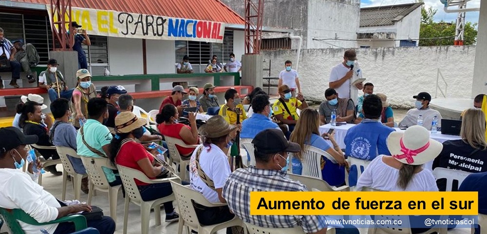 Un análisis a la situación de orden público en el Huila, tema central de la visita de Diego Molano, ministro de la Defensa, la cúpula militar y de la Policía, al sur del Huila, el miércoles 2 de junio, como preámbulo a la asistencia en Neiva este jueves 3 de junio, de Iván Duque Márquez, presidente de la República. La conclusión de la jornada fue el fortalecimiento militar de los municipios del sur del Huila, para garantizar, según el Gobierno Nacional, la seguridad de todos los ciudadanos, afectada por la prolongada protesta. Aumento de fuerza en el sur Neiva Colombia Huila Policia