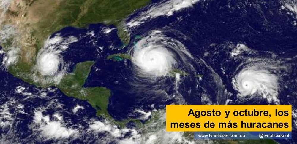 El Centro Nacional de Huracanes de Miami (CNH), Estados Unidos ha pronosticado que en agosto y octubre se formarán más huracanes. Y aunque en julio se tuvieron las condiciones, por la baja densidad del polvo del Sahara y una débil canícula, la presencia de la oscilación Madden Julian (ENJO) impide que se forme algún ciclón. Tvnoticiascol TVNOTICIAS.COM www.tvnoticias.com.co Mar Caribe huracanes Agosto y octubre, los meses de más huracanes