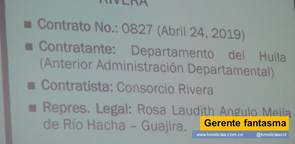 La adjudicación de contratos oficiales es camino expedido para la corrupción administrativa en todos los niveles del país, lo muestran ejemplos diarios, que dejan escapan hacia opinión pública. Esas adjudicaciones no solucionan problemas sociales, sino que engrosar arcas de organizaciones con reconocido interés político particular, en todos los rincones de la patria. Ejemplo claro, concreto, preciso y puntual “La construcción de la Alameda de la Felicidad en Rivera Huila”, que hoy tiene un costo de $17.400 millones gerente fantasma tvnoticiascol TVNOTICIAS.COM www.tvnoticias.com.co Rosa Laudith Angulo Mejía consorcio Rivera Neiva elefante blanco obras inconclusas Asamblea del Huila