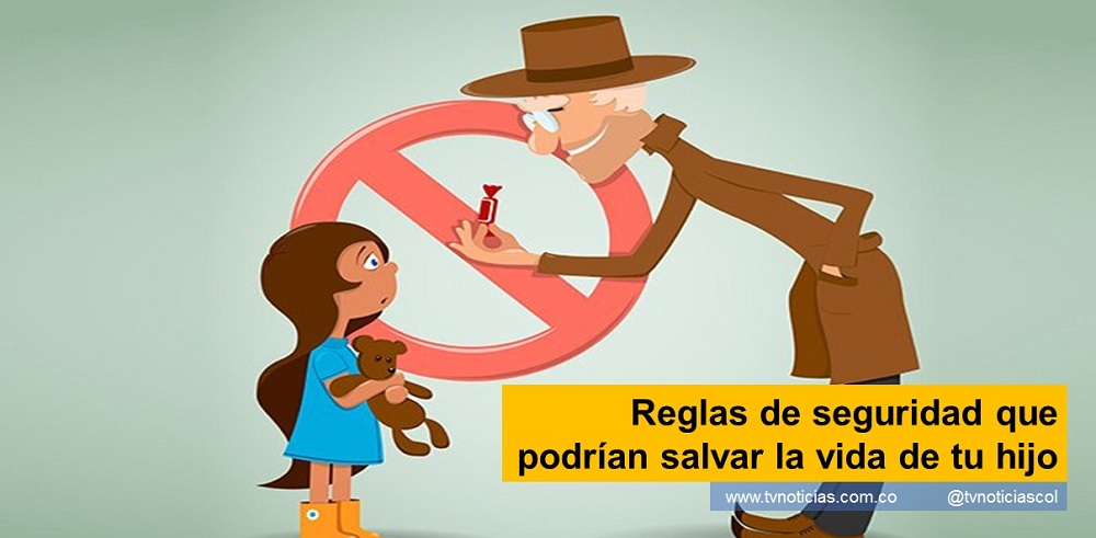 reglas de seguridad que podrían salvar la vida de tu hijo tvnoticiascol TVNOTICIAS.COM www.tvnoticias.com.co A medida que el año escolar comienza una vez más, debes asegurarte de que tu hijo sabe todas las reglas de seguridad. La siguiente es una lista de preguntas que puedes hacer a tus hijos. Incluso puedes imprimirlas y dárselas como una prueba. Algunas de las respuestas podrían sorprenderte. 16 preguntas de reglas de seguridad que podrían salvar la vida de tu hijo mantener la calma si se encuentran en una multitud