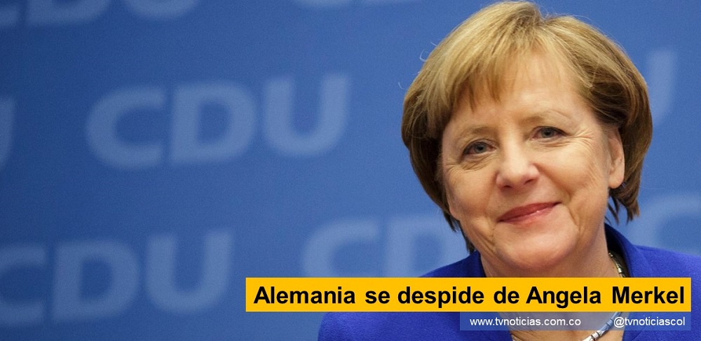 Alemania se despide de Angela Merkel Los alemanes la eligieron para dirigirlos, y ella dirigió a 80 millones de alemanes durante 18 años con competencia, habilidad, dedicación y sinceridad. Ella no dijo tonterías. No apareció en los callejones de Berlín para ser fotografiada. Fue apodada "La Dama del Mundo" y fue descrita como el equivalente a seis millones de hombres. tvnoticiascol TVNOTICIAS.COM www.tvnoticias.com.co
