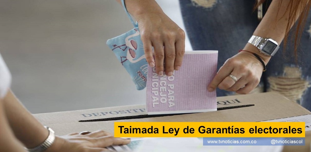 Si tuviéramos un sistema político electoral y una clase política decente, no tendríamos necesidad de la expedición de leyes como la de la cuestionada ley de garantías electorales, que busca inútilmente en un medio tan contaminado como el nuestro por la misma clase política corrupta que tenemos, que tiene como fin la obtención del poder político a como dé lugar Taimada Ley de Garantías electorales tvnoticiascol TVNOTICIAS.COM www.tvnoticias.com.co Neiva Huila Colombia