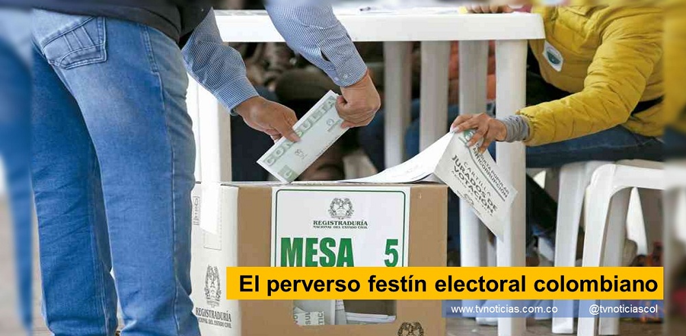 Cada contienda electoral, con el correr del tiempo y la progresiva irresponsabilidad e inmoralidad de los dirigentes políticos, devino en un festín de conciencias y subasta anticipada de lo público. Ahí se negocian compromisos, patrimonio público, presupuestos y burocracia, por debajo de la mesa. En el festín electoral, tal como se percibe, se evidencia el colapso moral en el ejercicio de la política y de sus dirigentes El perverso festín electoral colombiano tvnoticiascol www.tvnoticias.com.co