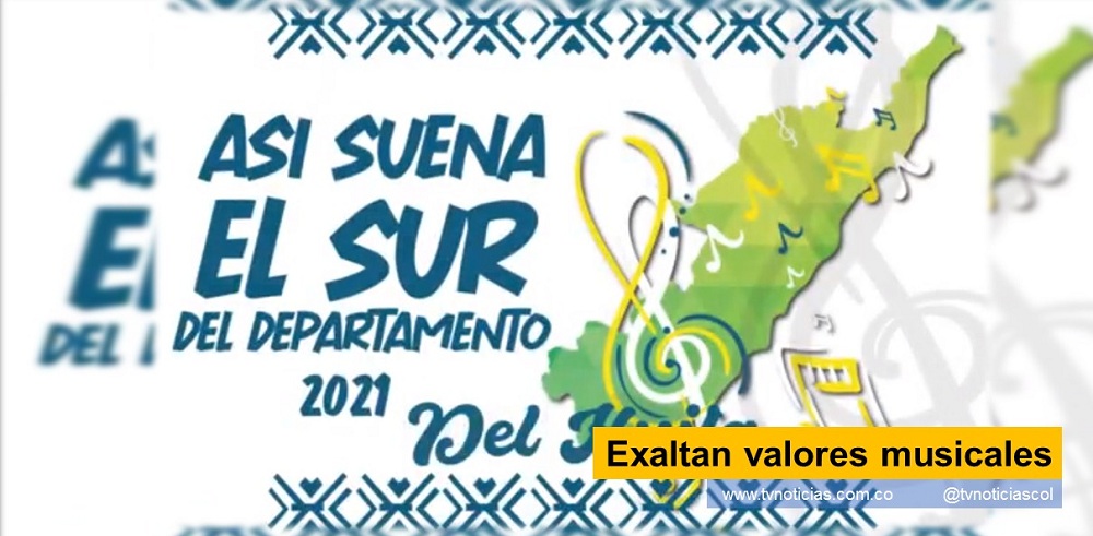 Un nuevo esfuerzo para destacar la importancia de la música, en el contexto socio-cultural, se exteriorizará, desde las 2 de la tarde del 8 de diciembre en Pitalito, municipio del sur del Huila. Se trata del programa “Suena el sur del Huila” liderado por la líder cultural laboyana, María Leonor Valencia de Palomares, quien durante varios meses trabajó para hacer visibles los grupos musicales de la zona rural Exaltan valores musicales tvnoticias.com; Red Latinoamericana y del Caribe – CONFIA EnRedijo multimedia Instituto de Cultura, Recreación y Deporte de Pitalito; Encuentro de Músicas Tradicionales – Recuerdas