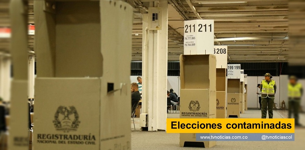 Siempre he sostenido que en Colombia no tenemos una auténtica democracia con elecciones libres como tanto cacarean los políticos que nos malgobiernan que invocan en forma arrogante una vez elegidos con las mañas de siempre, la representación del pueblo para cometer sus desmanes, sino elecciones contaminadas, por no decir que pervertidas como consecuencia del sistema político electoral, que sólo sirve a los políticos corruptos para mantener el ejercicio del poder por medio del clientelismo electoral que asegure su permanencia al servicio de sus protervos intereses y en contravía claro, de los intereses nacionales Elecciones contaminadas MOE www.tvnoticias.com.co tvnoticiascol Consejo Nacional Electoral democracia