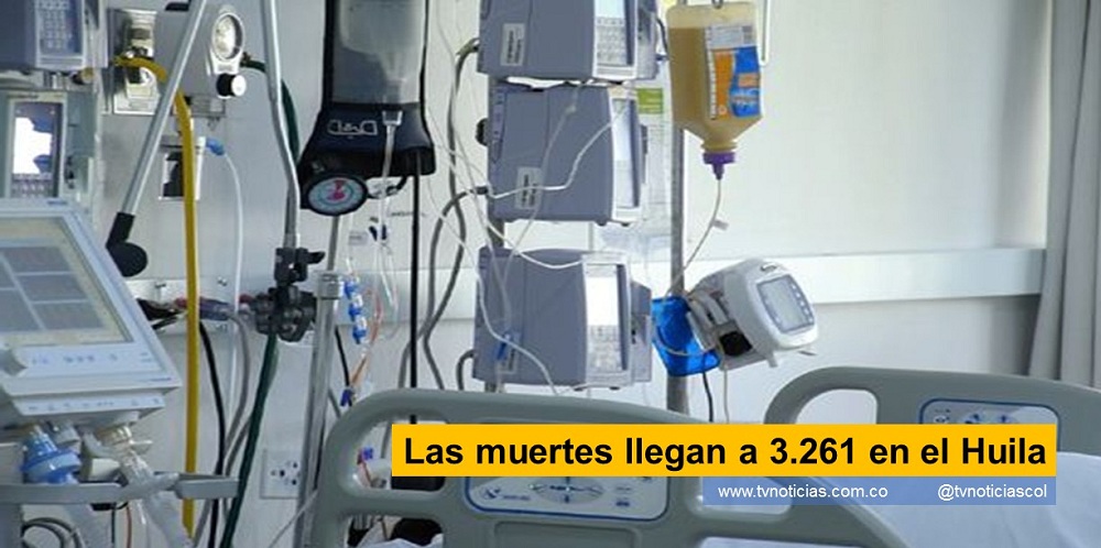 Un promedio de 4 personas diarias falleció en el Huila en los últimos 22 meses, como consecuencia del COVID-19, conforme al reporte del Ministerio de Salud Pública. “La cifra de personas fallecidas en el Departamento por causa del SARS-CoD-2 llega a los 3.261” señala el reporte de La Sala de Análisis del Riesgo para la vigilancia Epidemiológica del Ministerio de Salud Las muertes llegan a 3.261 en el Huila www.tvnoticias.com.co tvnoticiascol Neiva Huila Colombia Nariño muertes UCI