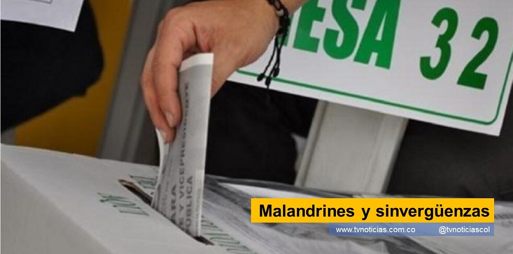 mezquindad y la politiquería El voto es un ejercicio democrático que debe ser libre y ante todo responsable. Es la forma en que las democracias le permiten a sus ciudadanos expresarse y decidir libremente su futuro Malandrines y sinvergüenzas tvnoticiascol www.tvnoticias.com.co
