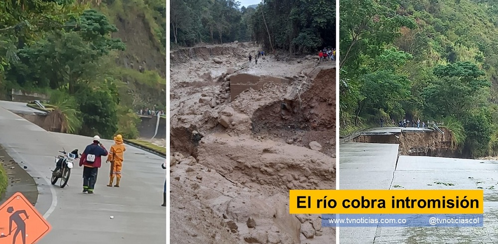 El trazado de la carretera bordea en buena parte del Huila y parte del Cauca, el río Páez que, al aumentar el caudal, destruyó un largo trayecto de la banca, de acuerdo con información del ministerio del Transporte La vertiente, que nace sobre los farallones del nevado del Huila y es afluente del río Magdalena, averió un trayecto de la carretera e impide el paso normal de automotores de carga y pasajeros Una creciente del río Páez, en la frontera Huila-Cauca, afecta la movilidad por la vía La Plata - Inzá - Totoró – Popayán, durante la última semana de julio de 2022 El río cobra intromisión tvnoticiascol www.tvnoticias.com.co