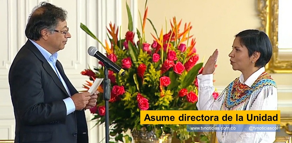 De la comunidad embera chamí, pueblo indígena fraccionado por el tiempo, las pugnas históricas —la Conquista y la Colonia— y la desterritorialización por el accionar de la violencia, procede la nueva directora general de la Unidad para las Víctimas, Patricia Tobón Yagarí La abogada, Patricia Tobón Yagarí, asumió la Dirección de la Unidad de Víctimas, durante acto especial presidido por el Primer Mandatario de los colombianos en la Casa de Nariño Asume directora de la Unidad - www.tvnoticias.com.co tvnoticiascol