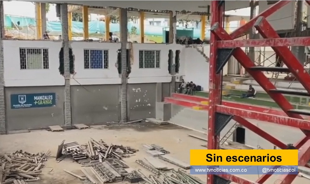 Las obras para los juegos deportivos nacionales, son el mejor escenario para dilapidar abundantes recursos oficiales, ante la mirada permisiva de la crónica deportiva y la indiferencia de la ciudadana generalizada Sin escenarios tvnoticiascol www.tvnoticias.com.co contraloría general de la república Colombia deporte colombiano