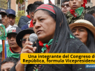 Una integrante del Congreso de la República, formula Vicepresidencial El movimiento político de Iván Cepeda, Pacto Histórico, propone como candidata vicepresidencial a Aída Quilcué, lideresa indígena del Cauca. ELECCIONES COLOMBIA 2026