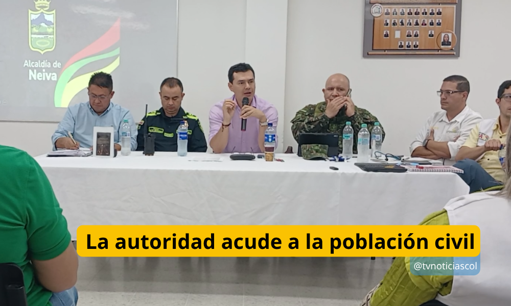 La autoridad acude a la población civil El alcalde de Neiva, acudió a la Sociedad Civil para que invite a Otty Patiño, Alto Comisionado de Paz, a instalar en Neiva, Huila, una Mesa de Diálogo, con disidentes de las FARC, para que se comprometan a excluir, a la sociedad civil, del conflicto armado.