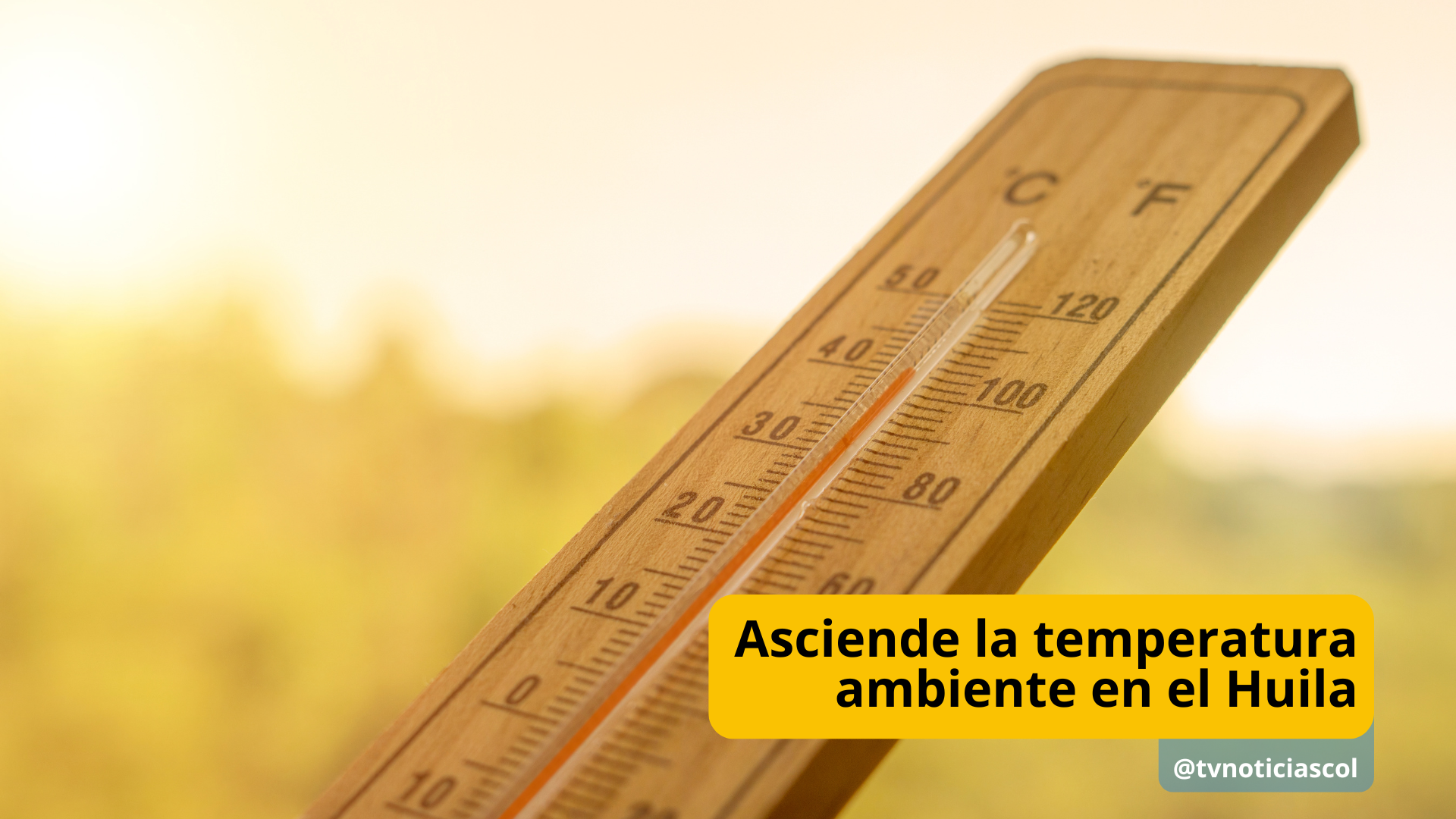 Neiva, capital del Huila registró, el 28 de julio, una temperatura de 36 grados centígrados, que evidencia, el ostensible cambio, en el entorno ambiental, con efectos negativos, en la producción de alimentos, hacia el futuro. Noticia Asciende la temperatura ambiente en el Huila - www.tvnoticias.net @tvnoticiascol