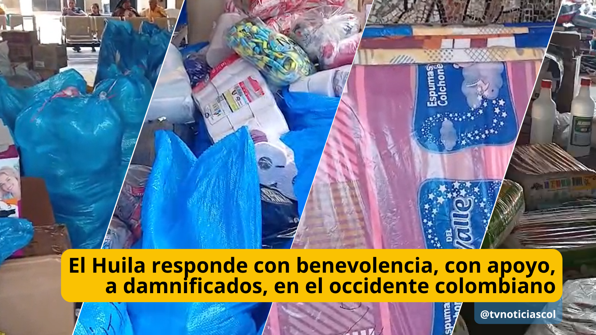 La respuesta de los huilenses, a la solicitud de apoyo para los damnificados por el sismo del 10 de agosto de 2026, no se hizo esperar El Huila responde con benevolencia, con apoyo, a damnificados, en el occidente colombiano @tvnoticiascol @enlacepaishuila