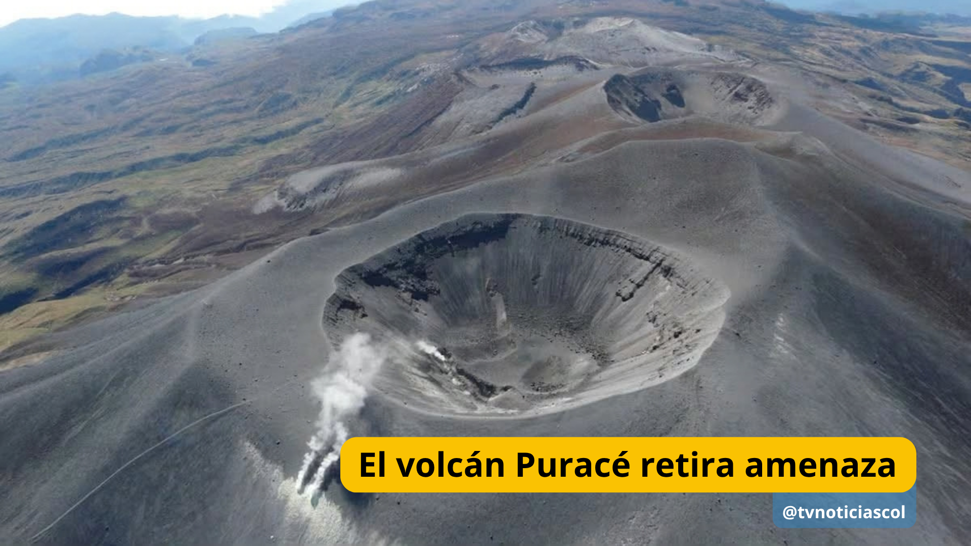 El volcán Puracé retira amenaza TVNOTICIASCOL De acuerdo con la evaluación integral, durante las últimas semanas se evidenció una disminución progresiva en varios de los parámetros asociados a la actividad volcánica El volcán Puracé, situado sobre la cordillera Central, hace parte de la cadena volcánica Los Coconucos, retornó al estado de alerta Amarilla.